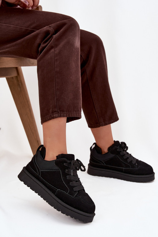 À modalo de tênis Feminino aquecimento com pelo por dentro cor preta Cyrissa À modalo de tênis Feminino aquecimento com pelo por dentro cor preta Cyrissa