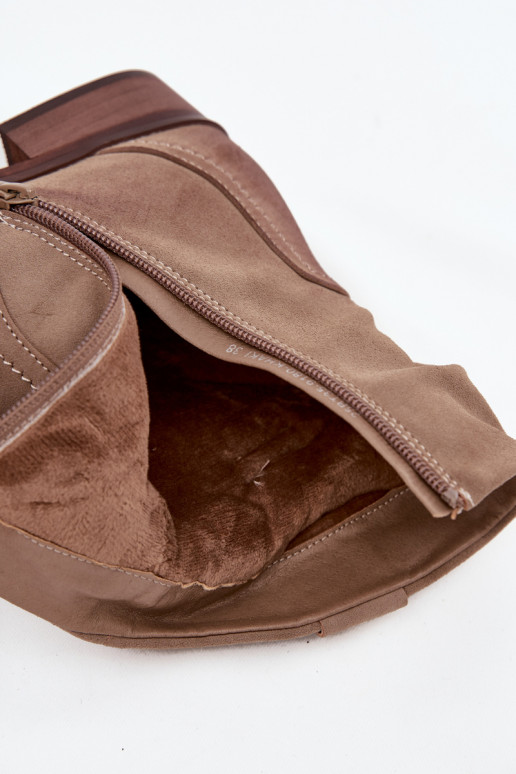 Botas femininas De salto baixo Com babados aquecimento cor cáqui Gracia Botas femininas De salto baixo Com babados aquecimento cor cáqui Gracia