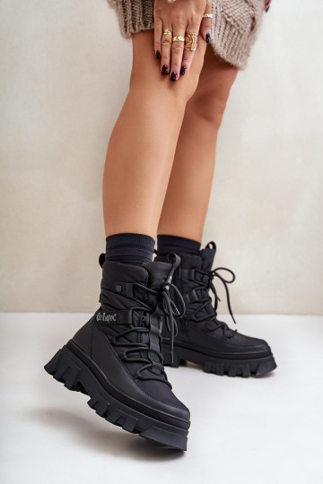 Botas de neve Feminino Casal o castelo Lee Cooper LCJ-24-47-3144 cor preta 2