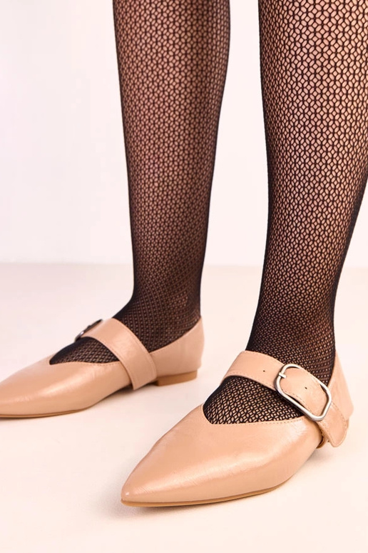 Bailarinas areia com fivela Lena