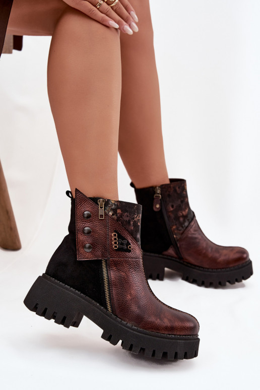 Pele aquecimento Botas com uma plataforma E saltos baixos Tem que serciejka 06140-02 cor marrom Pele aquecimento Botas com uma plataforma E saltos baixos Tem que serciejka 06140-02 cor marrom