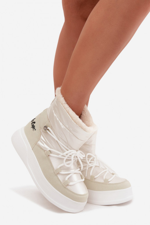 Botas de neve Feminino com uma plataforma Lee Cooper LCJ-25-03-3815 cor branca Botas de neve Feminino com uma plataforma Lee Cooper LCJ-25-03-3815 cor branca