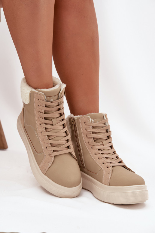 Botas de inverno Feminino com aquecimento Lee Cooper LCJ-25-01-3736 bege