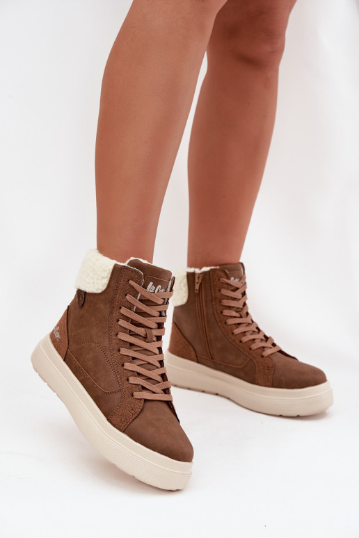 Botas de inverno Feminino com aquecimento Lee Cooper LCJ-25-01-3735 cor marrom Botas de inverno Feminino com aquecimento Lee Cooper LCJ-25-01-3735 cor marrom