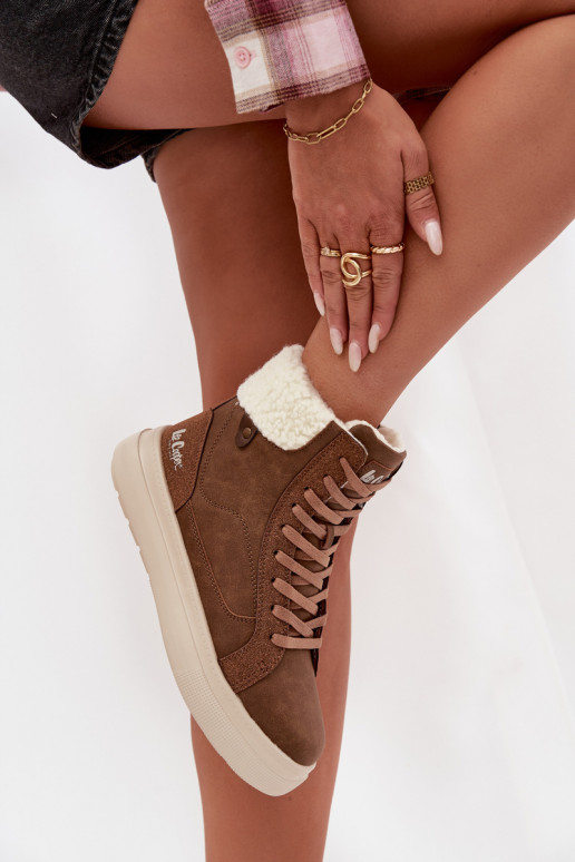 Botas de inverno Feminino com aquecimento Lee Cooper LCJ-25-01-3735 cor marrom