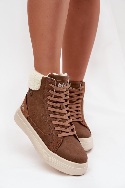 Botas de inverno Feminino com aquecimento Lee Cooper LCJ-25-01-3735 cor marrom