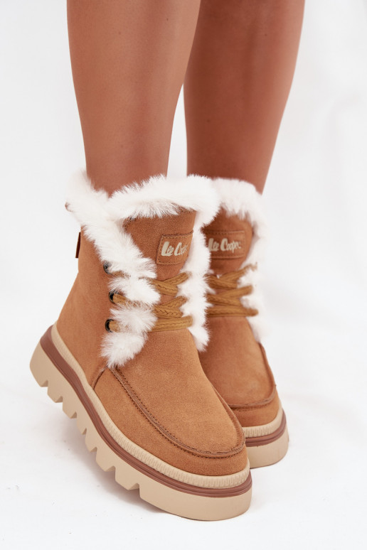 Botas de neve FemininoHabilitadoturalnego de camurçau Lee Cooper LCJ-25-01-3738 cor marrom