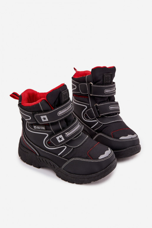 aquecimento Botas de neve infantis sapato Big Star OO374049 cor preta