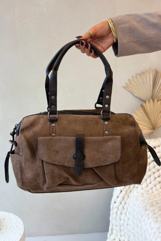 Portátilde camurça ecológicau Escurobege Gressa Portátilde camurça ecológicau Escurobege Gressa