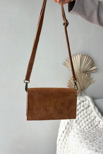 Bolsa de camurça natural marrom Mirine 2