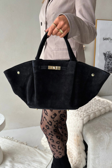 Bolsa de camurça preta Fiorenza 2