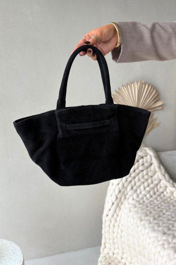 Bolsa de camurça preta Orselle