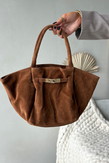 Bolsa de camurça marrom Orselle