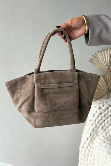 Bolsa de camurça bege Orselle 2