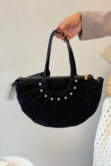 Bolsa de camurça preta Tialine