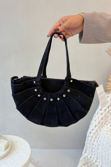 Bolsa de camurça preta Tialine 2