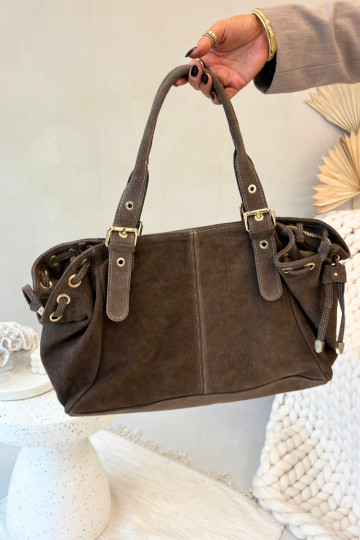 Bolsa de camurça bege Ilienne