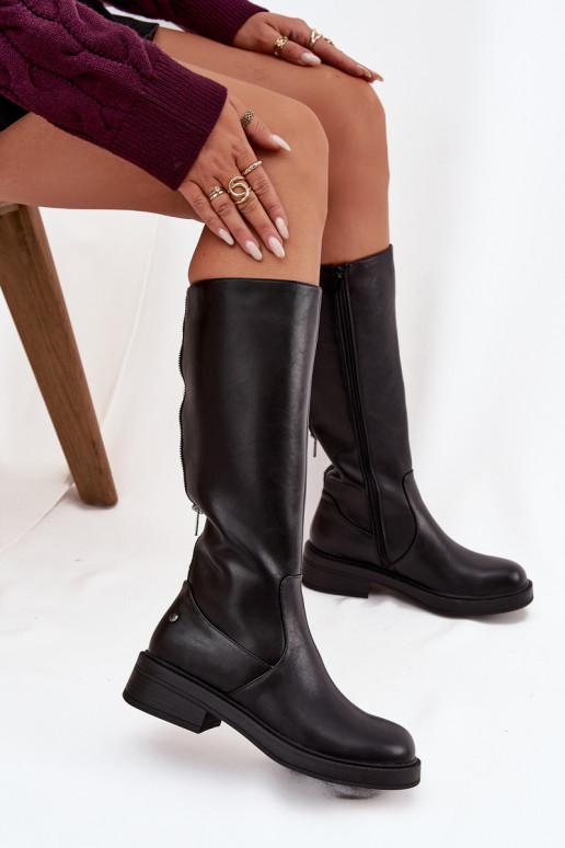 Pele Botas quentes Tem que serciejka A7164-01 cor preta