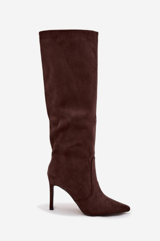 aquecimento botas femininas com salto finode camurça ecológicau CzekoladoParae Rosavine aquecimento botas femininas com salto finode camurça ecológicau CzekoladoParae Rosavine