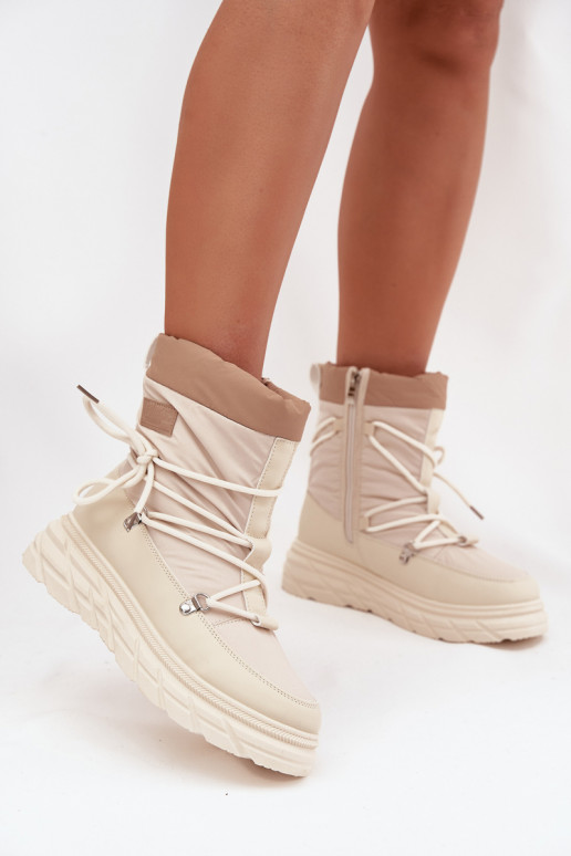 Botas de neve Feminino Casal o castelo Lee Cooper LCJ-25-44-3931 bege