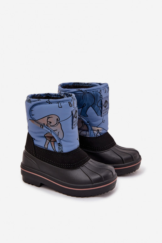 Botas de neve Infantil com fixadores adesivos Lee Cooper LCJ-25-10-3774 cor azul Botas de neve Infantil com fixadores adesivos Lee Cooper LCJ-25-10-3774 cor azul