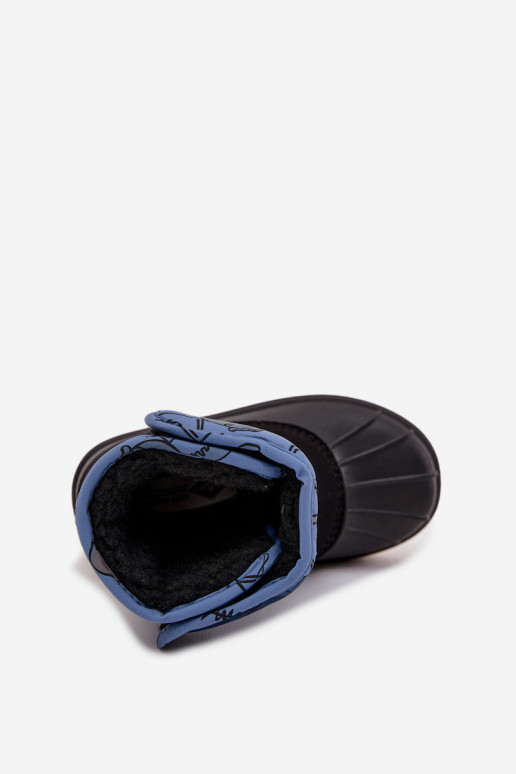 Botas de neve Infantil com fixadores adesivos Lee Cooper LCJ-25-10-3774 cor azul