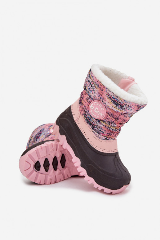 Botas de neve Infantil Infantil Casal o castelo Lee Cooper LCJ-25-10-3770 cor rosa Botas de neve Infantil Infantil Casal o castelo Lee Cooper LCJ-25-10-3770 cor rosa