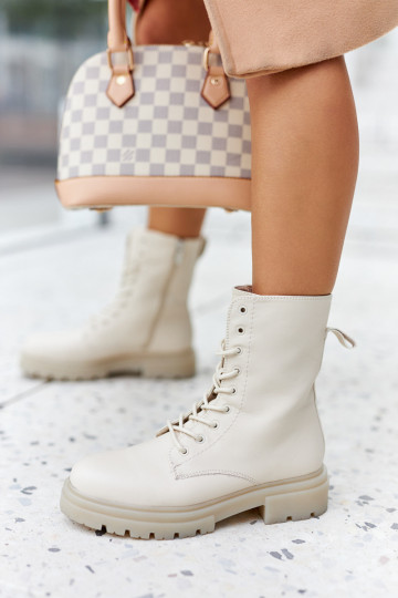 Alto Botins de trabalho bege Rozelle
