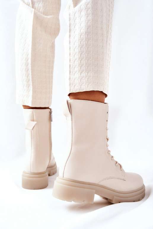 Alto Botins de trabalho bege Rozelle