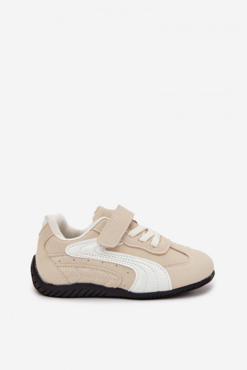 sapato Tênis infantiscom fecho adesivoem bege Perrin 2