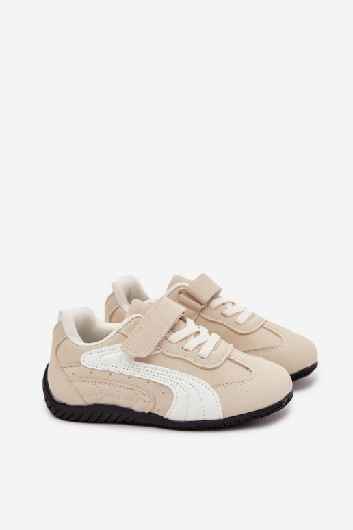 sapato Tênis infantiscom fecho adesivoem bege Perrin