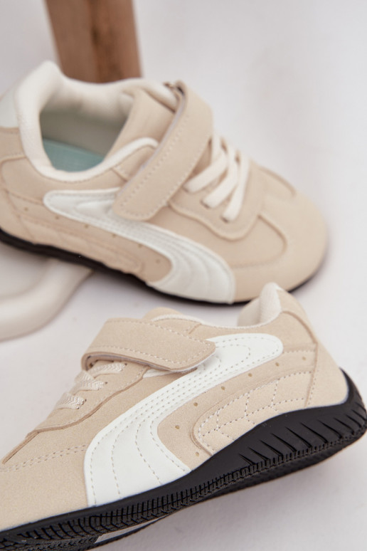 sapato Tênis infantiscom fecho adesivoem bege Perrin