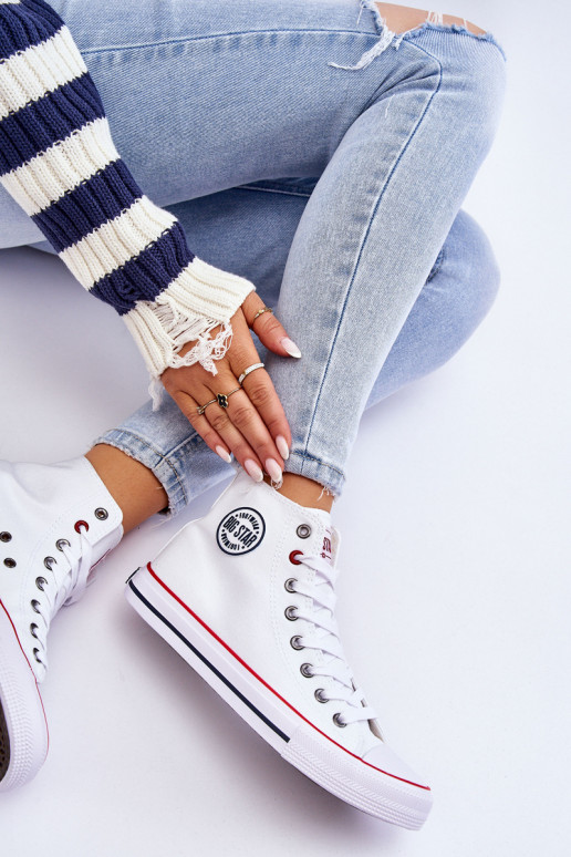 Feminino À modalo clássico sapatos de lazer com sola Big Star T274026 cor branca