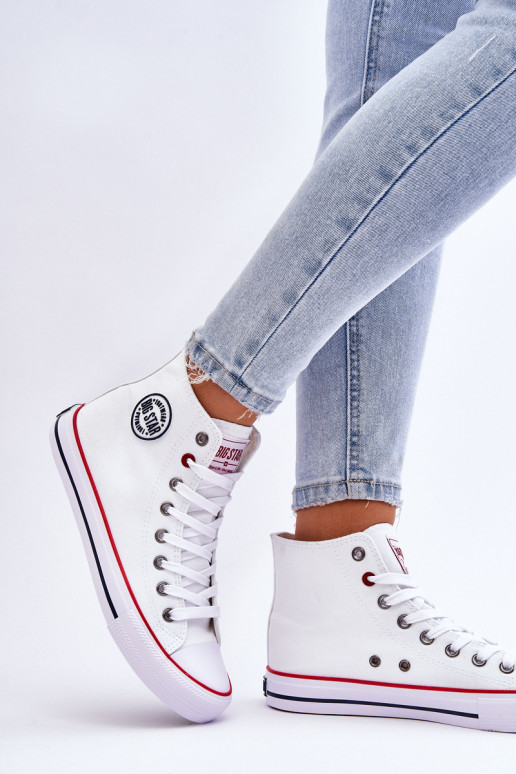 Feminino À modalo clássico sapatos de lazer com sola Big Star T274026 cor branca