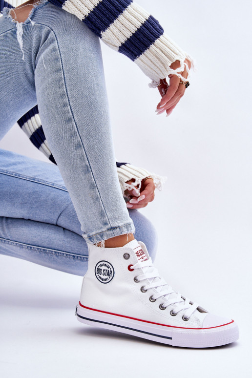 Feminino À modalo clássico sapatos de lazer com sola Big Star T274026 cor branca