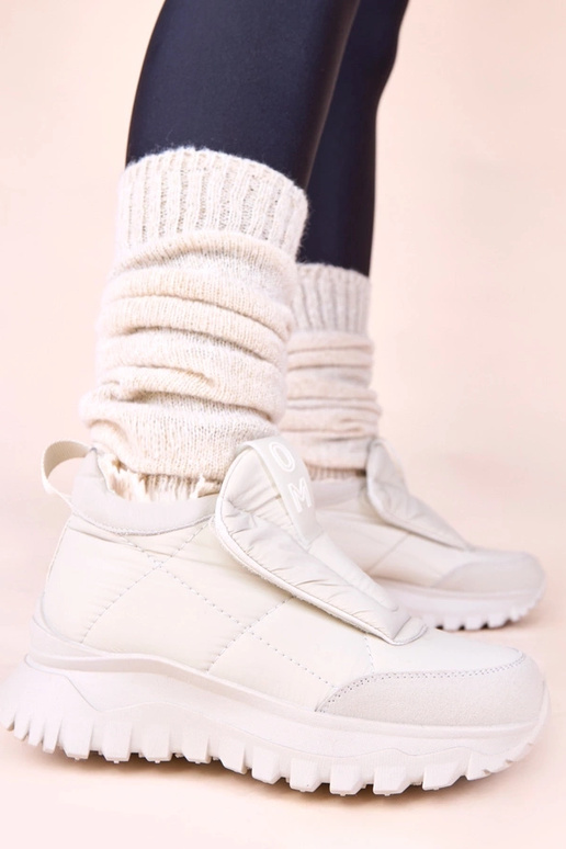 Botas de neve femininas cinzas com...