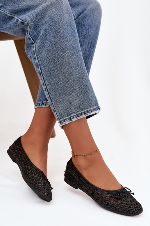 Bailarinas Com trança I Kokardką cor preta Belirra