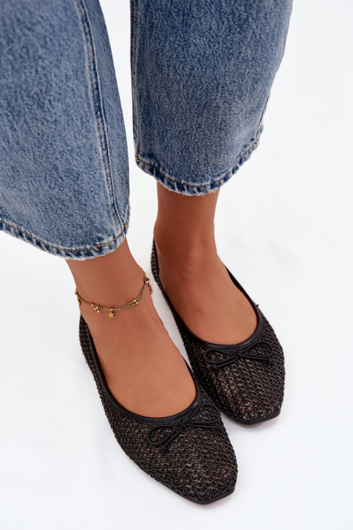 Bailarinas Com trança I Kokardką cor preta Belirra