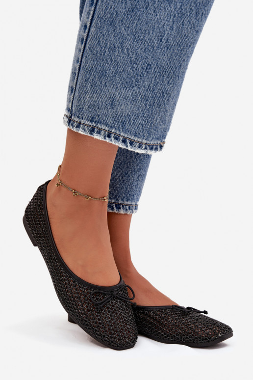 Bailarinas Com trança I Kokardką cor preta Belirra