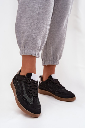 Tênis femininos estilo esportivo na cor preta Hanelor 2