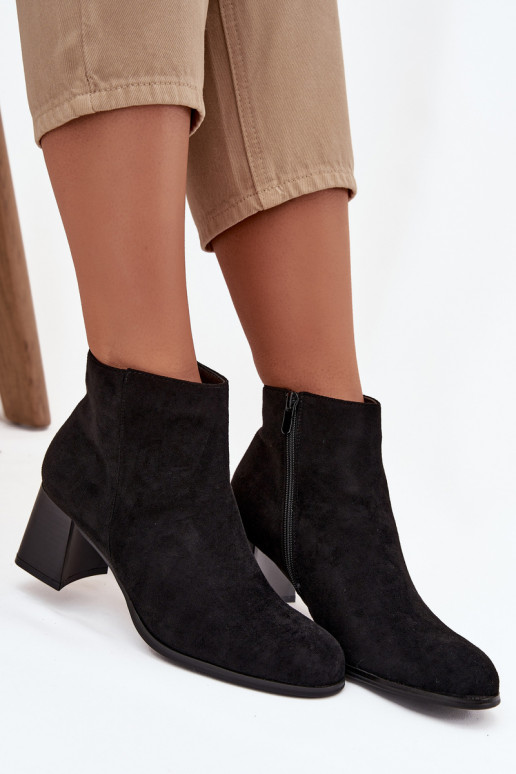 Botas femininas de camurça ecológicaoParae cor preta Tem que serrilou