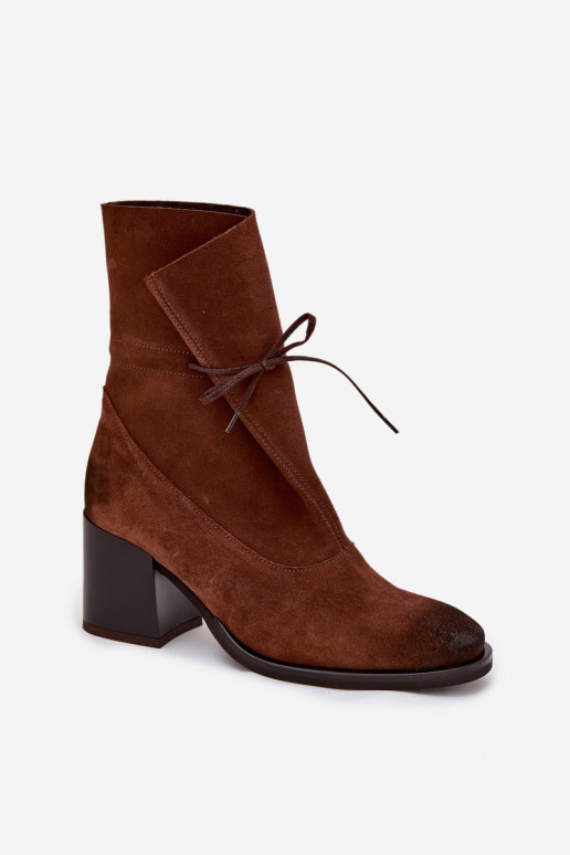 Pele de camurça Botas femininas Zazoo 1151 cor marrom