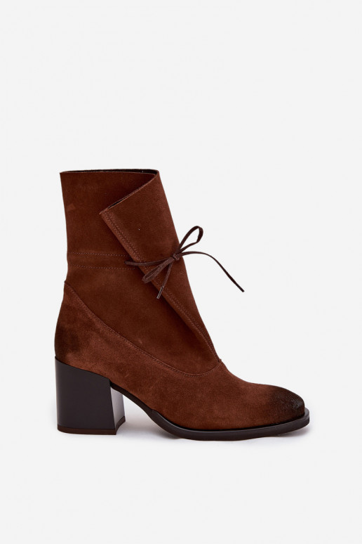 Pele de camurça Botas femininas Zazoo 1151 cor marrom