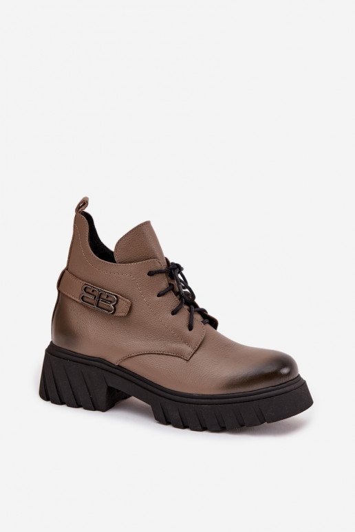 Zazoo 60483 Botas femininas Com um top baixo aquecimento bege