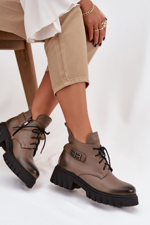 Zazoo 60483 Botas femininas Com um top baixo aquecimento bege