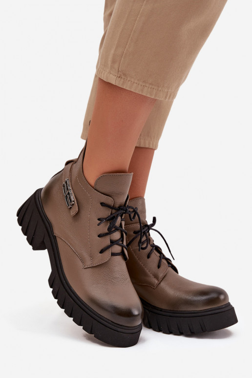 Zazoo 60483 Botas femininas Com um top baixo aquecimento bege