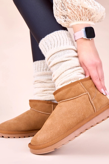 Botas de neve marrons quentes em camurça natural com pele Matilda 2