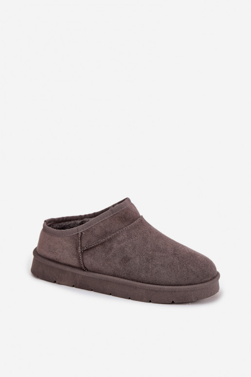 Botas de neve Feminino aquecimento com pelo por dentro cor cinza Serenne