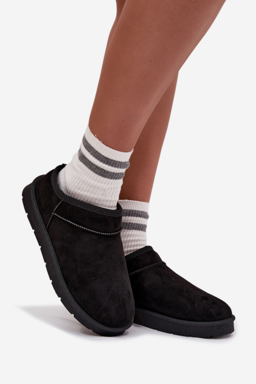 Botas de neve Feminino aquecimento com pelo por dentro cor preta Serenne