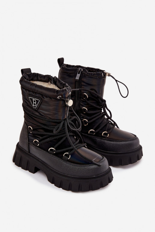 Botas de neve infantis cor preta Adelisse
